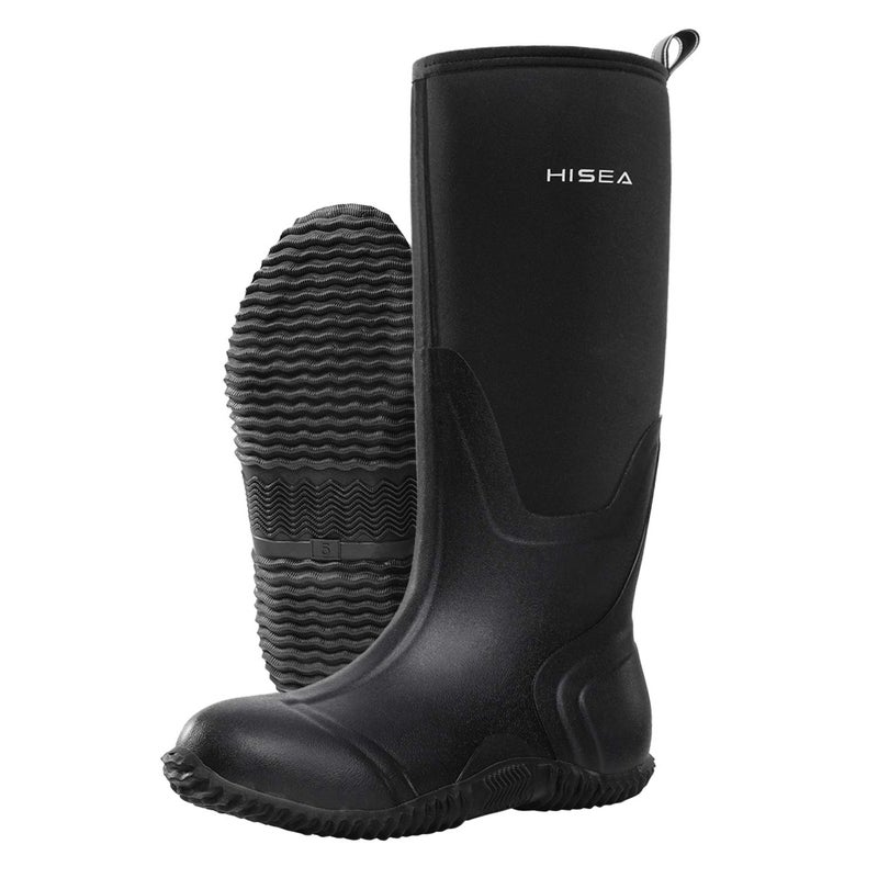 HISEA Women's Rubber Rain Boots Waterproof Insulated Garden Shoes Outdoor Hunting Working Riding Neoprene Boots - Image 1